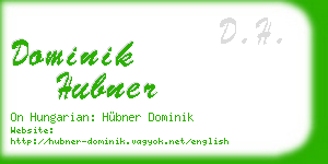 dominik hubner business card