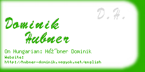 dominik hubner business card